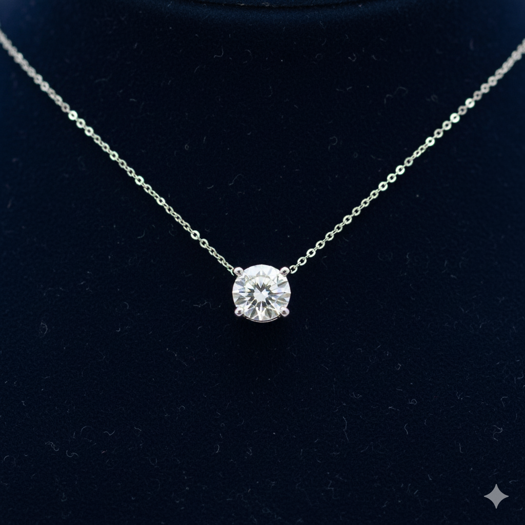 Lussuosi gioielli in oro bianco con scintillanti diamanti certificati.