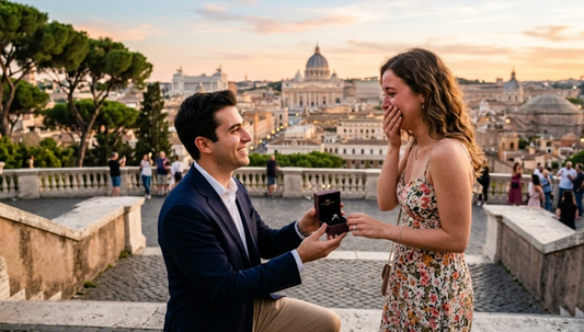 Proposta di Matrimonio a Roma: Guida alla Scelta dell’Anello di Fidanzamento Perfetto con Atelier Diamanti